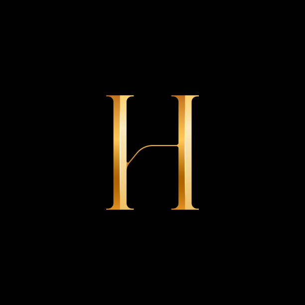 istock 3d Latin letter H serif alphabet, beautiful elegant golden font classic perfect for logotypes, wedding invitations, or fashion or perfume design, vector illustration 10EPS 1478660161