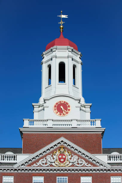 Dunster house clock tower near the Cambridge University in Boston, USA