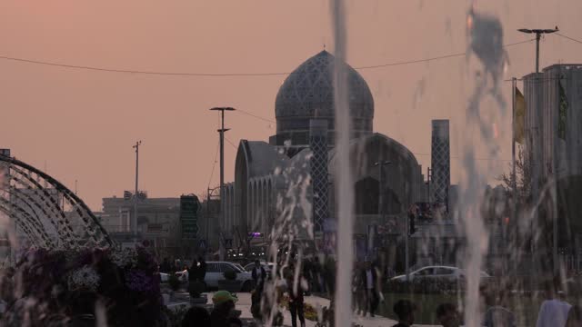 A Mosque in Tehran during the sunset