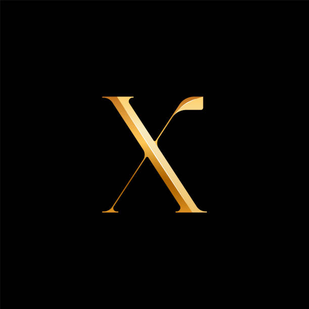 istock 3d Latin letter X serif alphabet, beautiful elegant golden font classic perfect for logotypes, wedding invitations, or fashion or perfume design, vector illustration 10EPS 1478661418