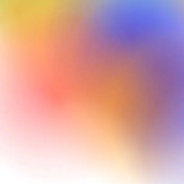 Vector illustration of Orange-blue holographic abstract background, soft color gradient