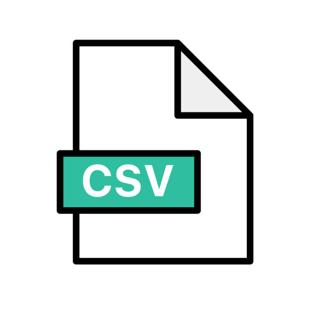 datei mit csv-erweiterung. vektor. - report table document file stock-grafiken, -clipart, -cartoons und -symbole