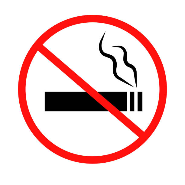No smoking area sign. Tobacco prohibited. Vector. No smoking area sign. Tobacco prohibited. Editable vector. chewing tobacco stock illustrations