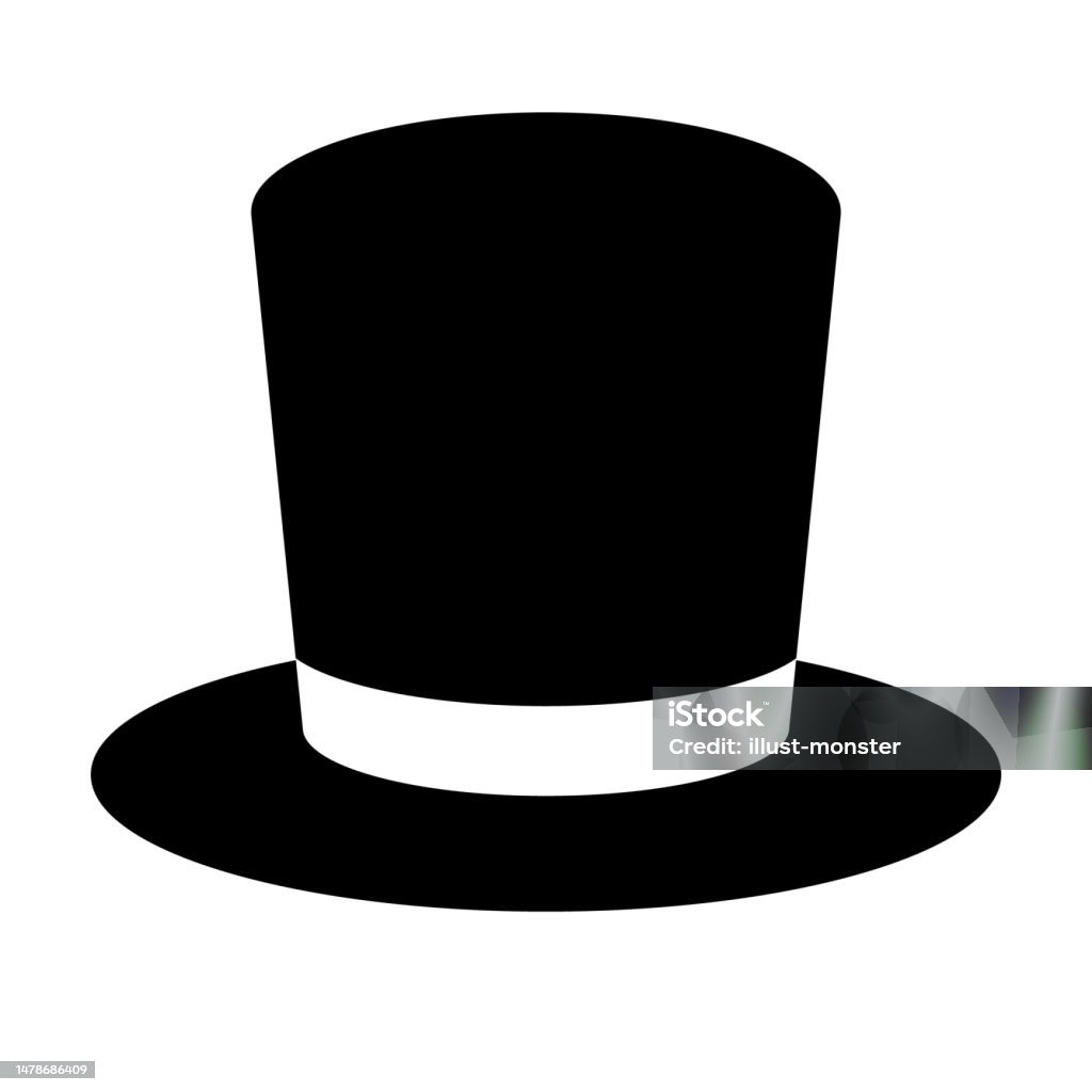 Silk Hat Icon Gentlemans Hat Vector Stock Illustration - Download Image ...