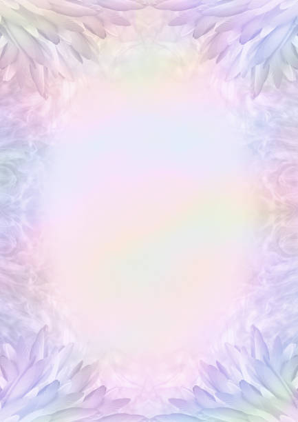 istock Spiritual Angelic Feather Border Frame Template 1478687705