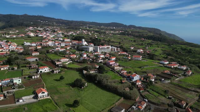 Aerial view at a mountain village in Madeira, Portugal