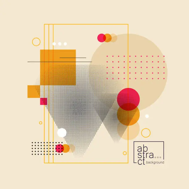 Vector illustration of Retro abstract geometric background.