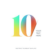 istock Gradient color abstract number template. Anniversary number template isolated, anniversary icon label, anniversary symbol vector stock illustration 1478694666