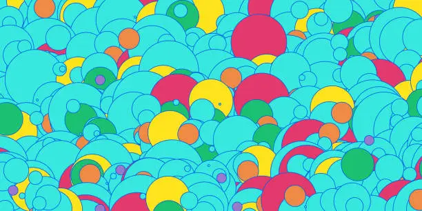 Vector illustration of Colorful cartoon color splash background