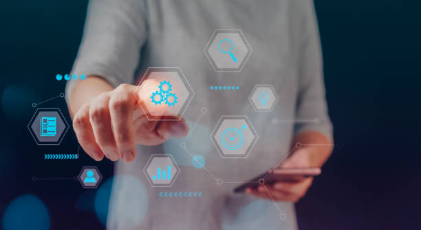 istock Businessman using smart devices for Digital technology connection and marketing,, links to artificial intelligence, internet of thing. Concept smart robot AI, futuristic technology transformation. 1478696789