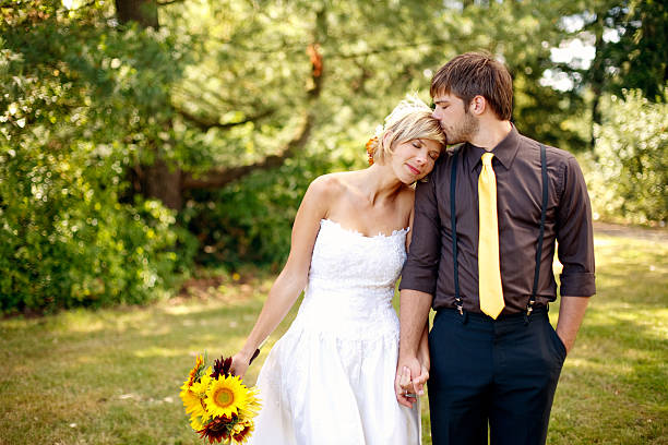 istock Groom Kissing Bride's Head 147869709