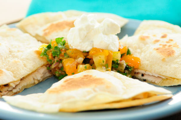 istock chicken quesadilla with salsa and sour cream 1478699894