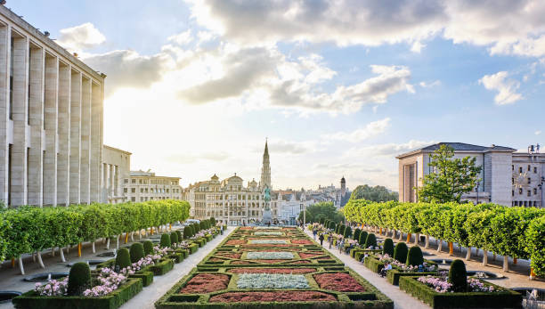 istock The Mont des Arts at sunset with people walking and exploring 1478700419