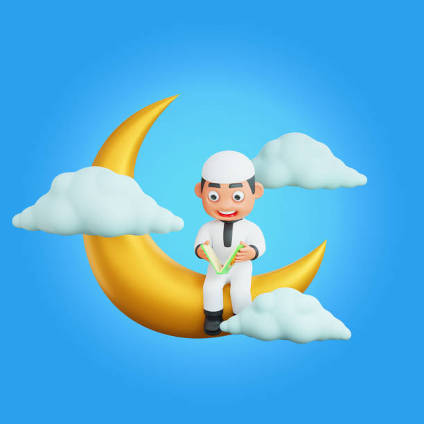 istock 3D Rendering of a Muslim Character Reading the Quran 1478702682
