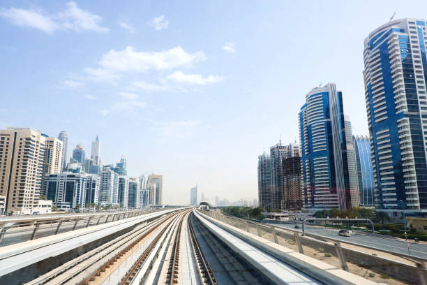 istock Dubai Metro rail road at daylight 1478705501
