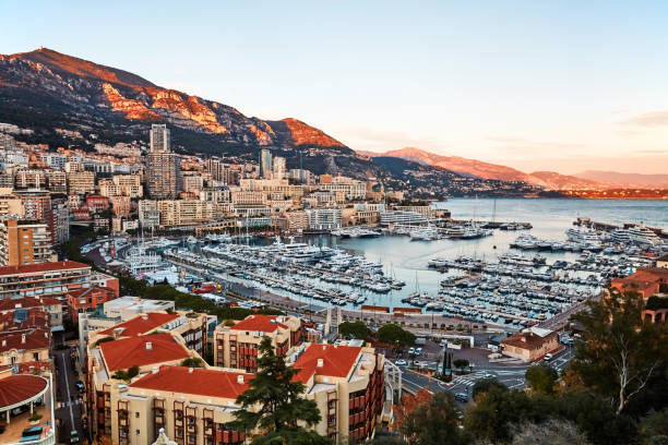 istock Monaco city and port at sunset 1478708825