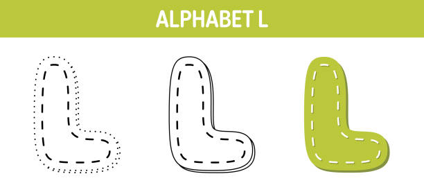 istock Alphabet L tracing and coloring worksheet for kids 1478709756