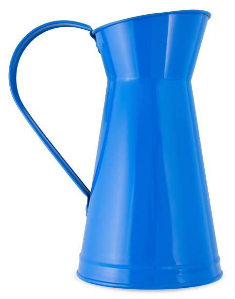 istock Metal vintage blue Watering Can, isolated on white background with clipping path, spring time concept for home garden or vegetable garden and plants care 1478710483
