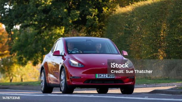 Tesla Model Y Stock Photo - Download Image Now - Alternative Fuel Vehicle, Car, Color Image