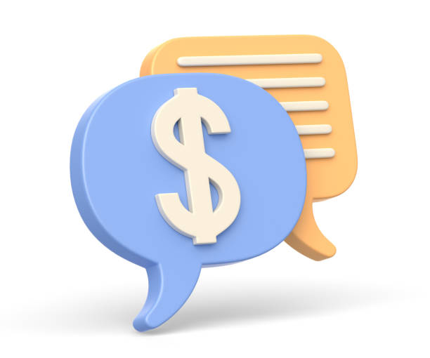 istock Realistic 3d icon of talk or speech bubbles with dollar sign 1478715665