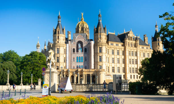 Schwerin Castle, located in the Schwerin city, Germany