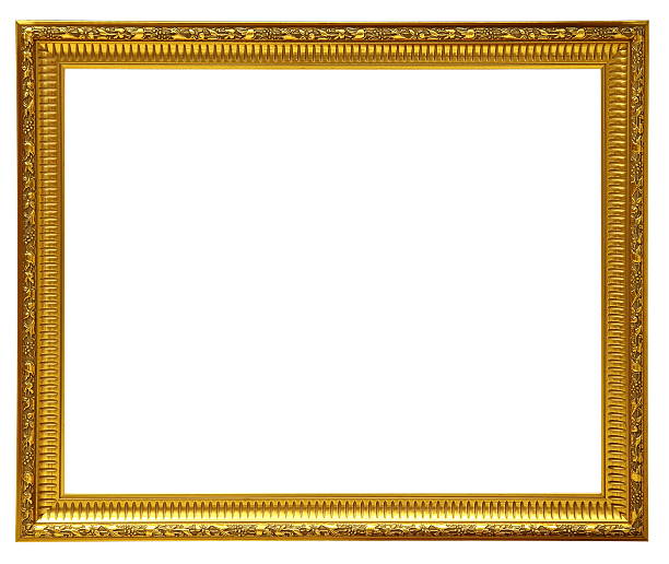 istock Isolated golden photo frame. 147872979