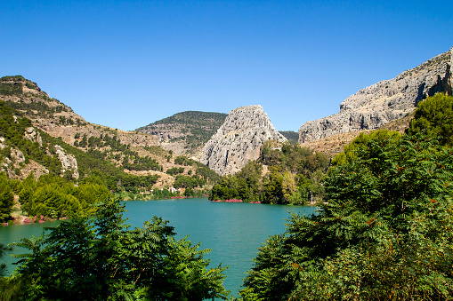 El Chorro lakes in Malaga, Spain