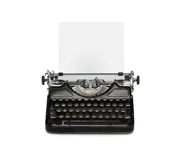 Photo of Old typewriter with copy space