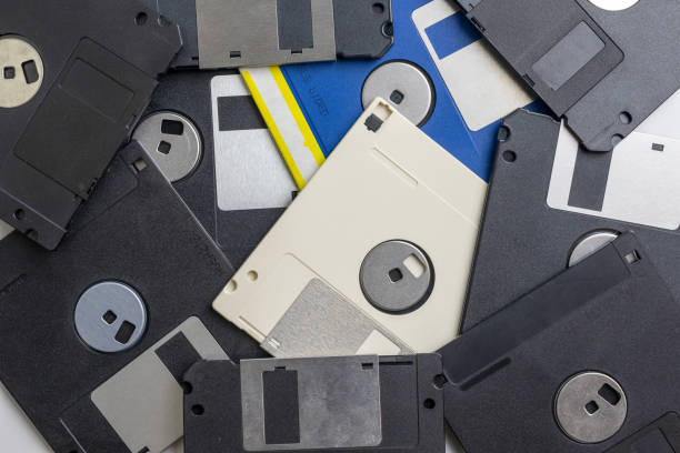 istock Closeup shot of various old floppy disks 1478736690