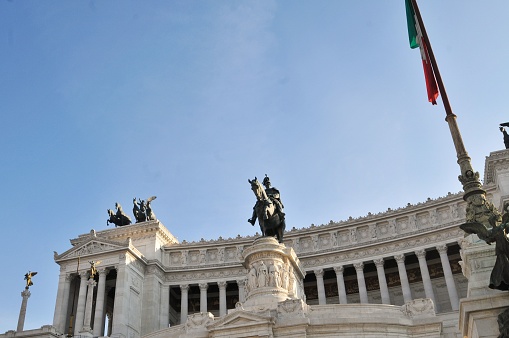 The National Monument to Victor Emmanuel II in Rome, Italy