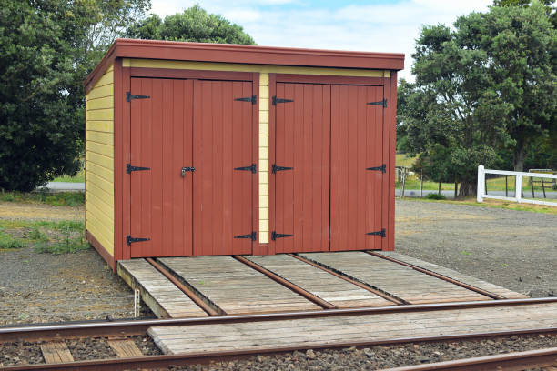 istock handcar garage with railroad tracks 1478739645