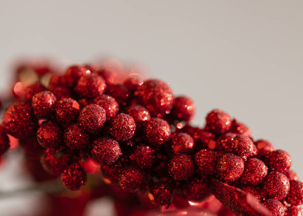 istock Closeup shot of small red sparkly balls 1478743664