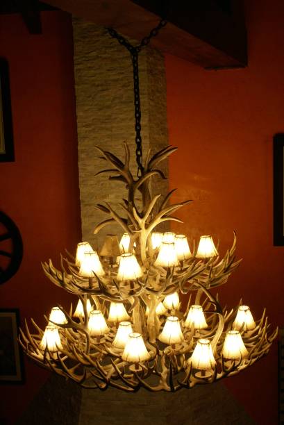 istock Vertical deer Antlers chandelier 1478744423