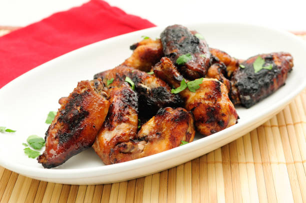istock asian style chicken wings on a white plate with a white ba 1478745986