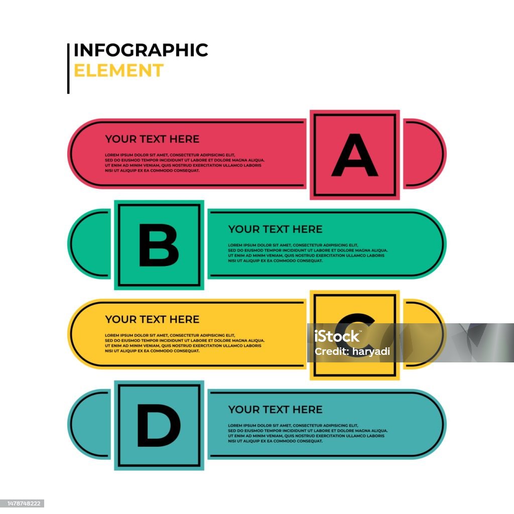 Simple Color Infographic Infographic Element Template Illustration In Gradient Color Style Stock ...