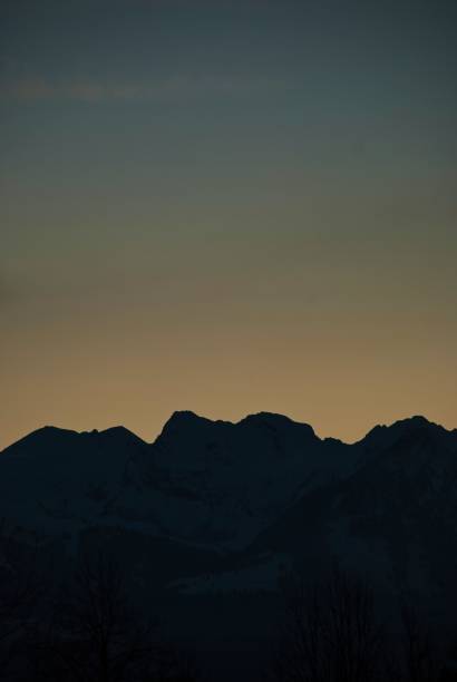 istock Beautiful silhouette of mountains on the twilight 1478751476
