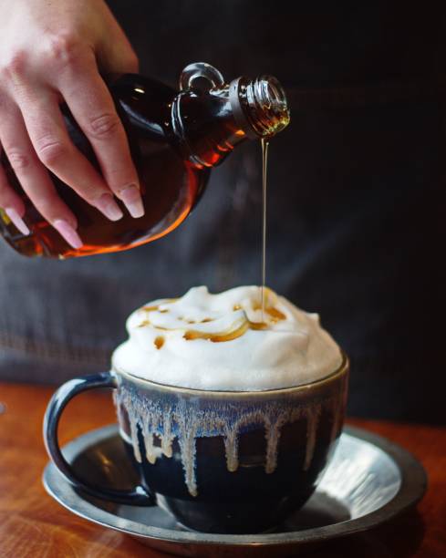 istock Shallow focus of latte in a blue mug 1478751577