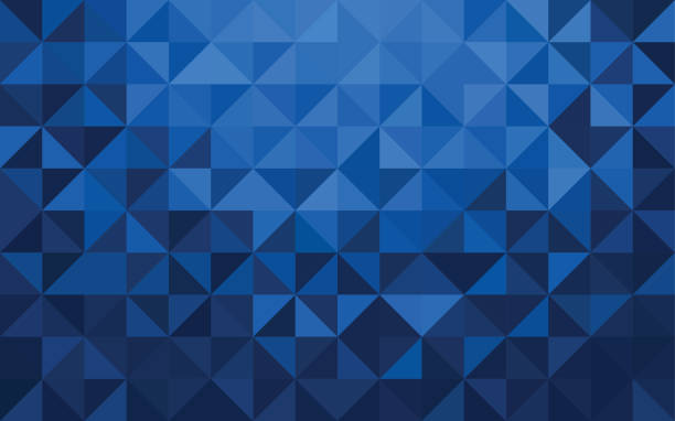 illustrations, cliparts, dessins animés et icônes de géométrie abstraite triangle mosaïque bleue motif d’arrière-plan de texture. - wallpaper sample