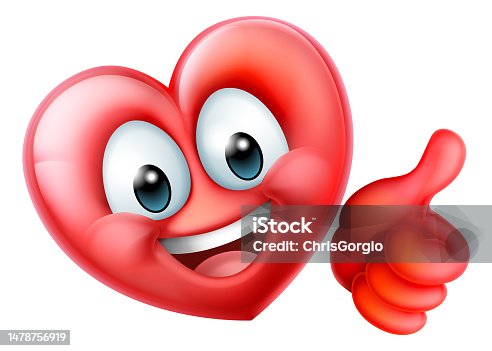 istock Heart Emoticon Happy Cartoon Mascot Character 1478756919