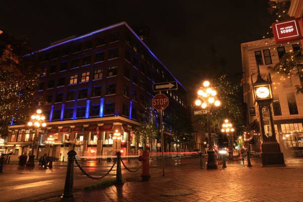 Bright illustrations in the gas town