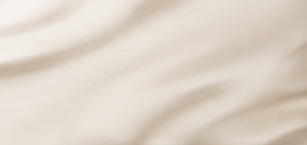 illustrations, cliparts, dessins animés et icônes de fond blanc lait. lait, yogourt, crème, soie ou produit cosmétique texture douce. texture de soie de surface d’onde liquide - crème hydratante