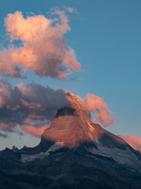 Sunrise over the Matterhorn, Switzerland, swiss alps, beautiful mountain landscape