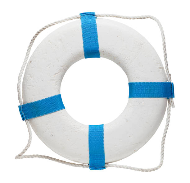 vecchia vita preserver - life jacket life belt buoy float foto e immagini stock