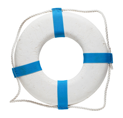 Round Life Preserver with Rope Cut Out.