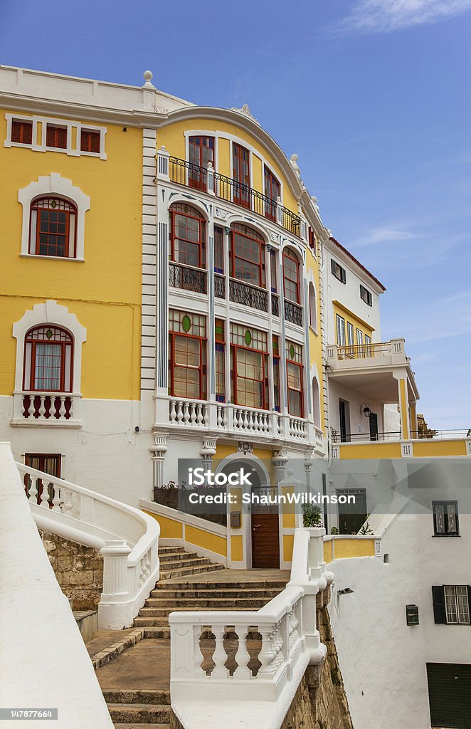 Colourful Building in mahon Colourful building in mahon minorca Mahon Stock Photo