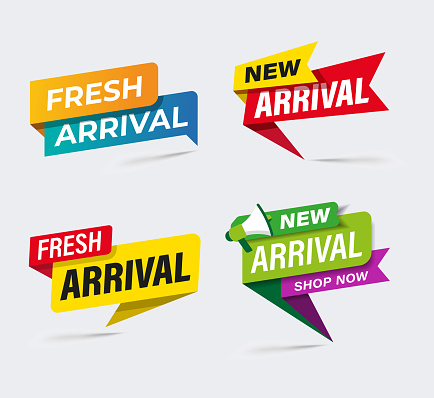 New Arrival product banner flat design for mobile apps