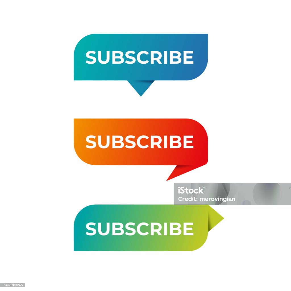 Subscribe Button Designs For Mobile Apps Stock Illustration - Download ...