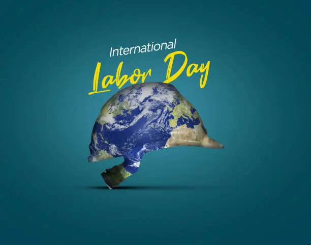International Labor Day concept background. Earth Textured hand Labor day concept.