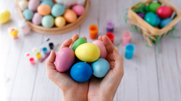 istock Handful of colorful Easter eggs 1478797523