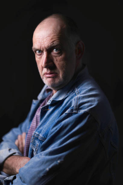 istock Portrait of an ordinary, elderly man wearing a blue jacket 1478804307